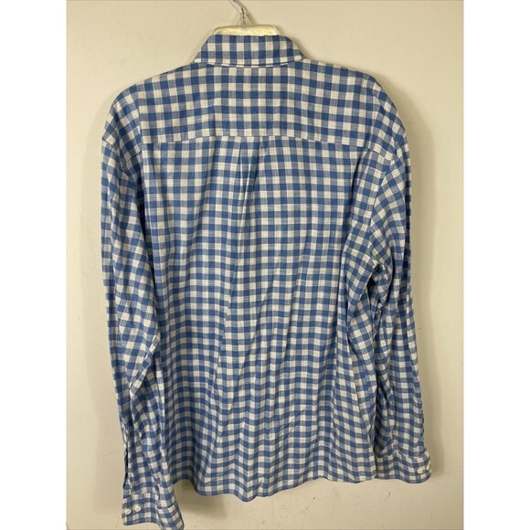 Johnnie O Hanging Out Shirt Men’s  Long Sleeve Button Up Blue Gingham  XL - Picture 4 of 7